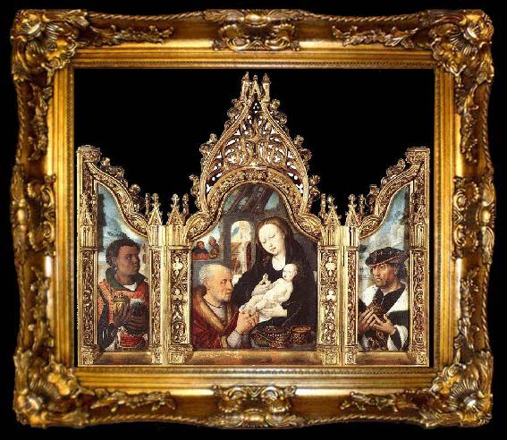 framed  unknow artist Triptych The Adoration of the Magi, ta009-2